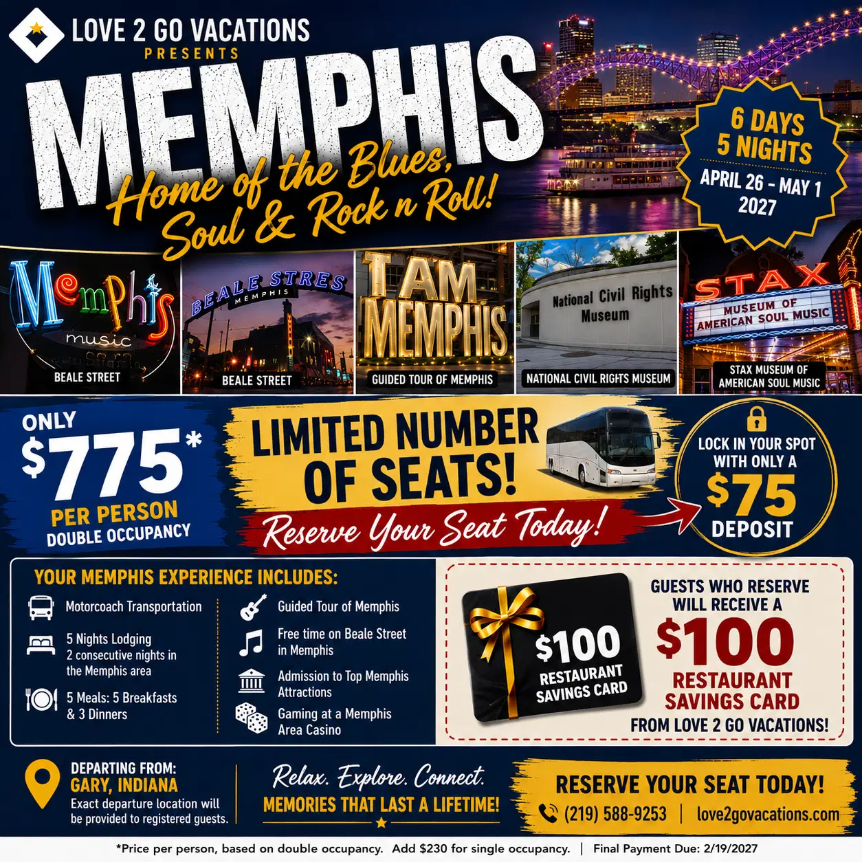 Memphis 2027 group trip promotional graphic